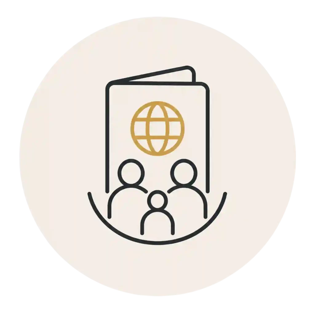 Icono de visas familiares