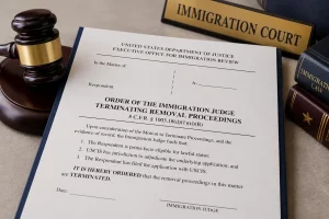 Order of the immigration judge terminating removal proceedings under 8 CFR 1003.18